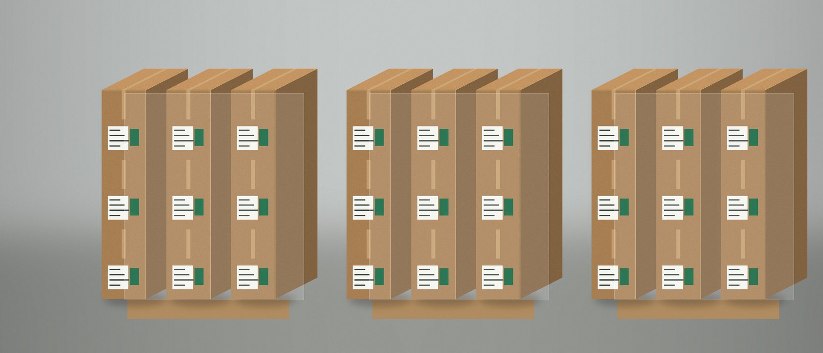 Pallet of labelled cartons ready for export dispatch